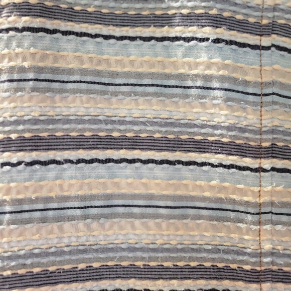 Doncaster women's size 8 sport 100% silk striped with denim trimmed jacket - Picture 14 of 16